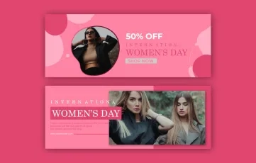 International Women's Day Facebook Cover After Effects Template