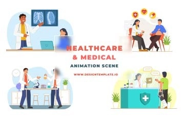 Healthcare And Medical Animation Scene After Effects Template