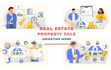Best Real Estate Property Sale Animation Scene After Effects Template