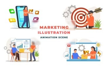 Marketing Animation Scene After Effects Template