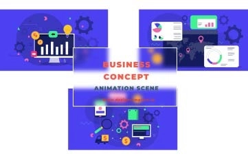 Business Concept Animation Scene After Effects Template