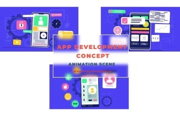 App Development Animation Scene After Effects Template
