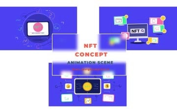 NFT Concept Animation Scene After Effects Template
