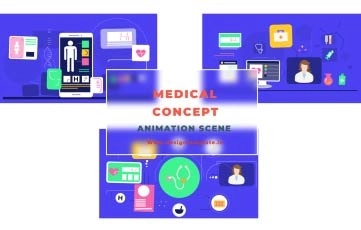 Medical Concept Animation Scene After Effects Template