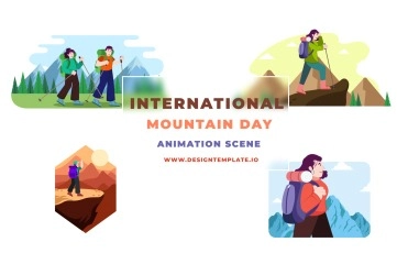International Mountain Day Animation Scene After Effects Template