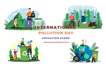 International Pollution Day Animation Scene After Effects Template