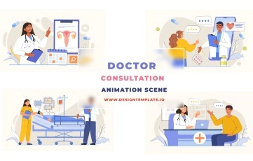 Doctor Consultation Animation Scene After Effects Template