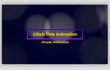 Glitch Title Set After Effects Template