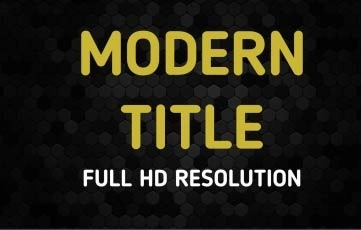Set Of Modern Titles After Effects Template