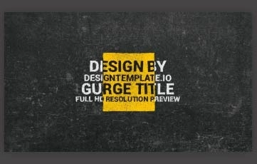 Grunge Titles Animation After Effects Template