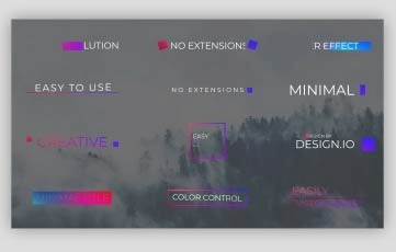 Colored Full Minimal Headers After Effects Template