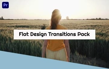 Premiere Pro Template Flat Design Transitions Pack