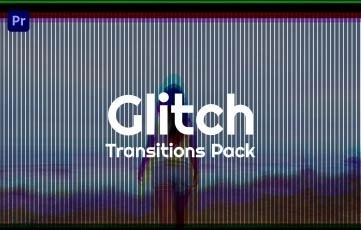 Glitch Transitions Pack Premiere Pro Template