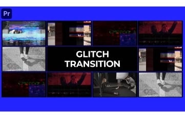 Glitch Transitions Premiere Pro Template
