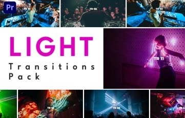 DJ Night Light Transitions Pack Premiere Pro Template