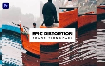 Holiday Epic Distortion Transitions Pack Premiere Pro Template