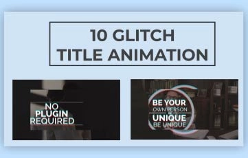 Title Animation Glitch After Effects Template