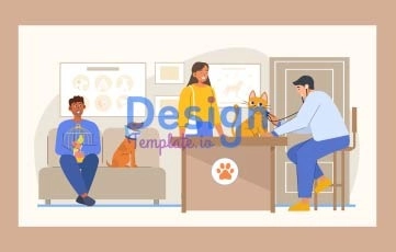 Pet Care Clinic 2D Animation Scene