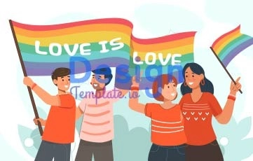 Pride Month Animation Scene