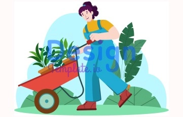 Garden Work Character Animation Scene