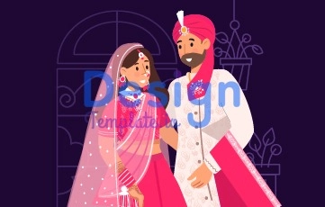 Wedding Invitation Cartoon Animation Scene
