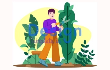 Garden work Animation Scene