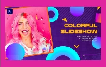 Colorful Modern Premiere Pro Slideshow Templates