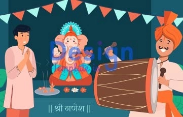 Ganesh Chaturthi Animation Scene