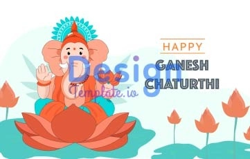God Ganesh Chaturthi Animation Scene