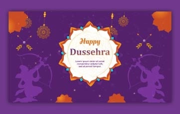 Indian Dussehra Digital Greetings After Effects Slideshow Template