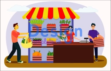 Organic Food Animation Scene