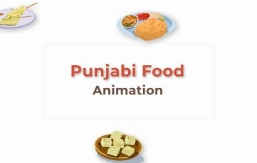 Punjabi Food 2D Animation Scene