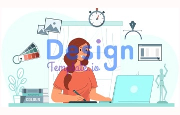 Graphic Designer Animation Scene