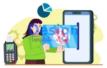 Online Payment Transaction Animation Scene