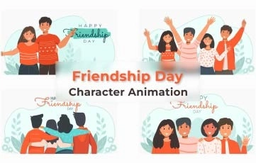 Friendship Day Character Animation Premiere Pro Templates