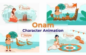 Onam Character Animation Premiere Pro Templates