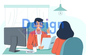 Job Interview Character Scene Animation