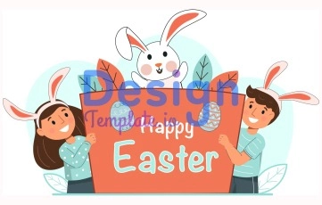 Easter Cartoon Character Animation Scene