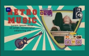 Retro Music Slideshow Premiere Pro Template