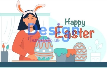Easter Egg Character Animation Scene
