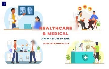 Healthcare and Medical Animation Scene Premiere Pro Templates
