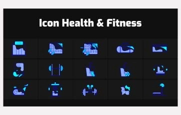 2D Health And Fitness Animation Scene Premiere Pro Templates
