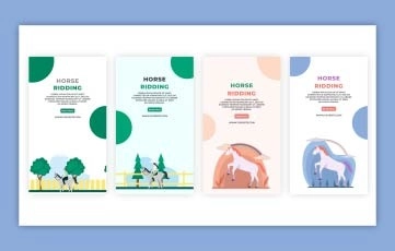 Horse Ridding Animation Instagram Stories Template