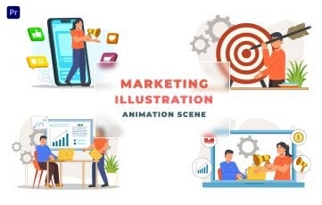 Marketing Animation Scene Premiere Pro Templates