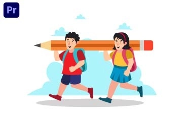 Back To School Character Animation Premiere Pro Templates