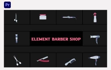 Vector Element Barber Shop  Premiere Pro Templates