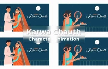 Karwa Chauth Character Animation Premiere Pro Templates