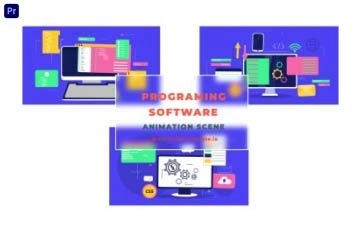 Programming Software Concept Animation Scene Premiere Pro Templates
