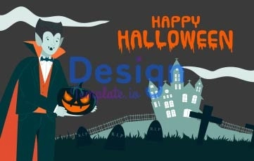 Halloween Day Scary Ghost Character Animation Scene