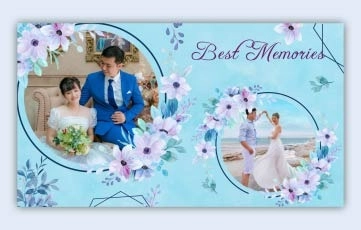 Floral Theme Wedding Invitation After Effects Slideshow Template
